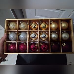 Crate&Barrel Festive Ornament Collection - Gold, Silver, Red